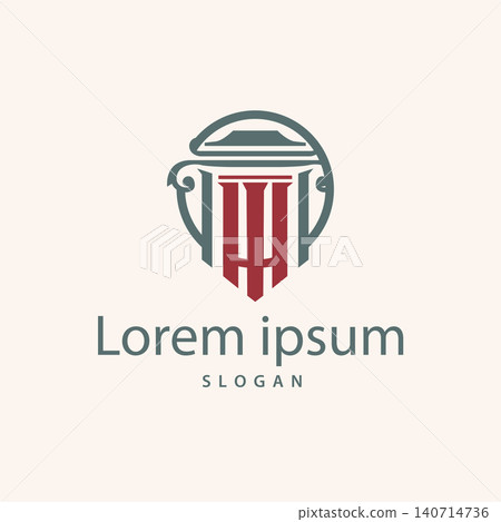 Modern Law Firm Balance Logo Design Illustration Template 140714736