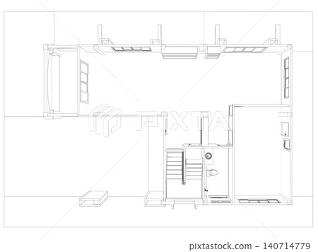 3D illustration of interior project 3D illustration of interior project 140714779