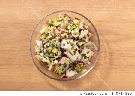 章魚配上時令蔬菜及香料醬（小黃瓜、日薑、紫蘇葉） 140714880