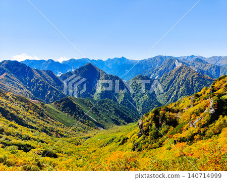 秋季徒步攀登哈里諾基山和蓮華山(從哈里諾基峠眺望槍岳) 秋季徒步攀登哈里諾基山和蓮華山(從哈里諾基峠眺望槍岳) 140714999
