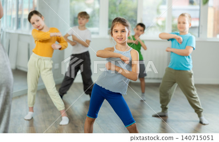 Dance class for kids, girls and boys training in dance studio Dance class for kids, girls and boys training in dance studio 140715051