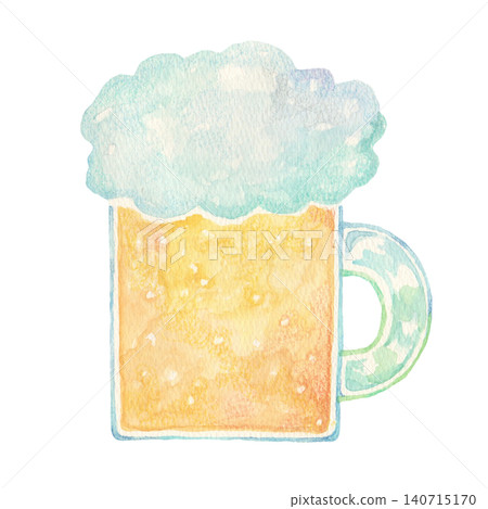 Beer illustration painted by watercolor 140715170