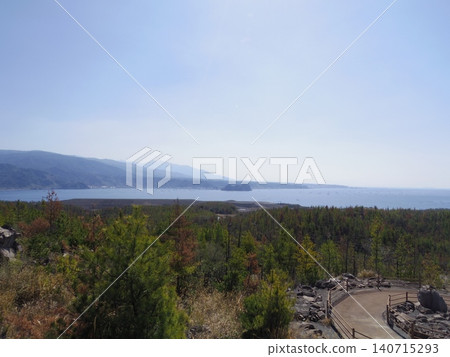 A spectacular view from the Sakurajima/Arimura Lava Observatory (Kagoshima City, Kagoshima Prefecture) A spectacular view from the Sakurajima/Arimura Lava Observatory (Kagoshima City, Kagoshima Prefecture) 140715293