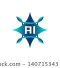 Floral Framed Polaris AI Logo or Icon 140715343