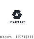 Hexagonal Flare Icon or Logo 140715344