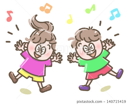 Illustration of a child having fun Illustration of a child having fun 140715419