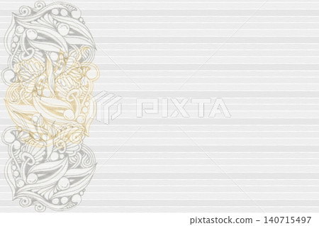 復古抽象圖案邊框 - 白色 復古抽象圖案邊框 - 白色 140715497