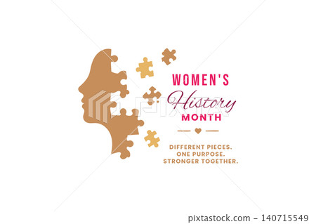 Women History Month Face Silhouette Design Women History Month Face Silhouette Design 140715549