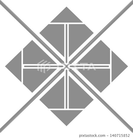 中灰色幾何家族徽章十字菱形向量設計 | 透明背景 中灰色幾何家族徽章十字菱形向量設計 | 透明背景 140715852