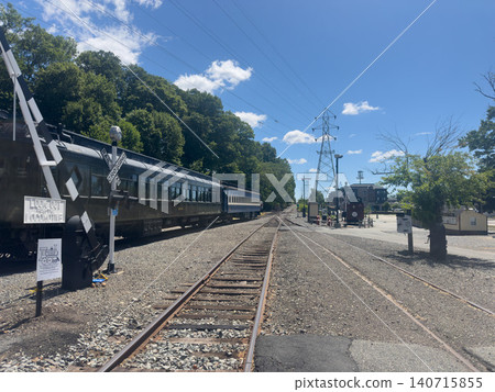 新澤西州莫里斯縣惠帕尼鐵路博物館的客車和道口設備 新澤西州莫里斯縣惠帕尼鐵路博物館的客車和道口設備 140715855