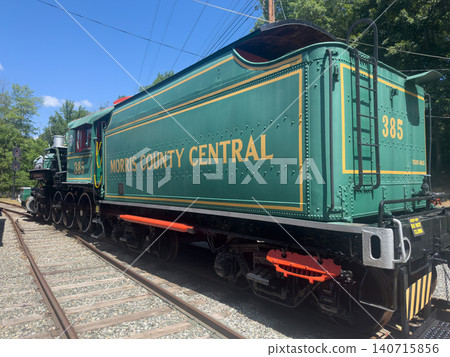 Morris County Central Railroad steam locomotive No. 385 on display at the Whippany Railroad Museum in New Jersey. Morris County Central Railroad steam locomotive No. 385 on display at the Whippany Railroad Museum in New Jersey. 140715856