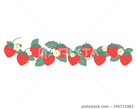 可愛的草莓線條插畫 可愛的草莓線條插畫 140715861