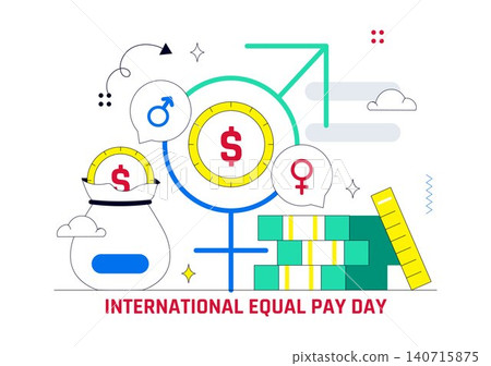 International Day for Equal Pay Vector Illustration Featuring Gender Pay Equality, Fair Wages, Equal Opportunities, and Economic Justice International Day for Equal Pay Vector Illustration Featuring Gender Pay Equality, Fair Wages, Equal Opportunities, and Economic Justice 140715875