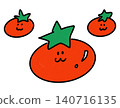 Hand-drawn illustration of a Scandinavian-style mini tomato. Cute vegetable material. 140716135