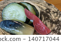 A colorful assortment of Japanese pickles 140717044