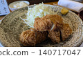 Pork cutlet set meal with cabbage and rice 140717047