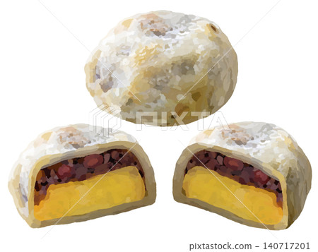 Ikinari Dango (1 piece and cross-section) Ikinari Dango (1 piece and cross-section) 140717201