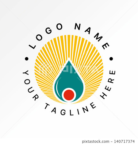 Water drop rays behind sunshine atmosphere rainy reflection to stromy energy logo design graphic concept creative premium vector stock image top sell Water drop rays behind sunshine atmosphere rainy reflection to stromy energy logo design graphic concept creative premium vector stock image top sell 140717374