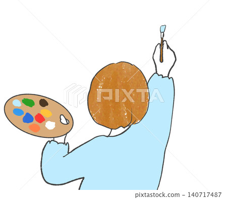 一位即將開始作畫的畫家 一位即將開始作畫的畫家 140717487