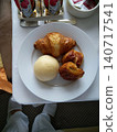 Croissant and bread breakfast set 140717541