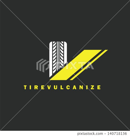 V letter tire,vulcanizing shop logo icon vector concept design for branding identity V letter tire,vulcanizing shop logo icon vector concept design for branding identity 140718136