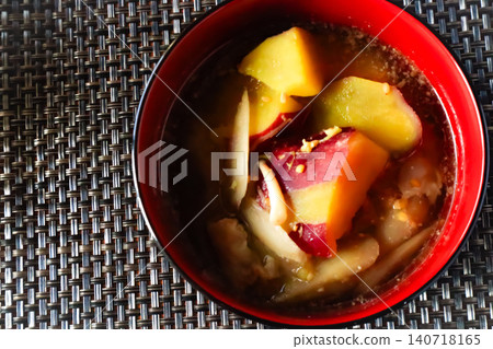 Sweet potato miso soup Sweet potato miso soup 140718165