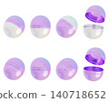 purple Holographic Y2K Gacha Capsules 3D Illustration Set for Trendy Game Reward 140718652