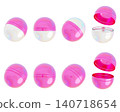 HotPink Holographic Y2K Gacha Capsules 3D Illustration Set for Trendy Game Reward 140718654