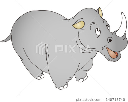 手繪動物插畫 ☆ 犀牛 手繪動物插畫 ☆ 犀牛 140718740