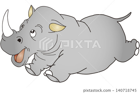 手繪動物插畫 ☆ 犀牛 手繪動物插畫 ☆ 犀牛 140718745