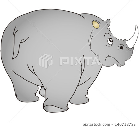 手繪動物插畫 ☆ 犀牛 140718752