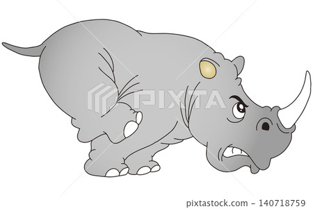 手繪動物插畫 ☆ 犀牛 手繪動物插畫 ☆ 犀牛 140718759