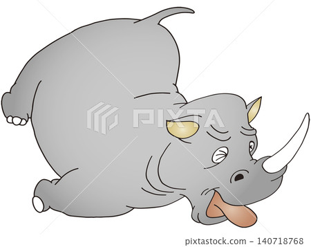手繪動物插畫 ☆ 犀牛 手繪動物插畫 ☆ 犀牛 140718768