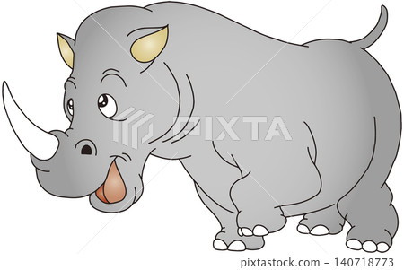 手繪動物插畫 ☆ 犀牛 手繪動物插畫 ☆ 犀牛 140718773