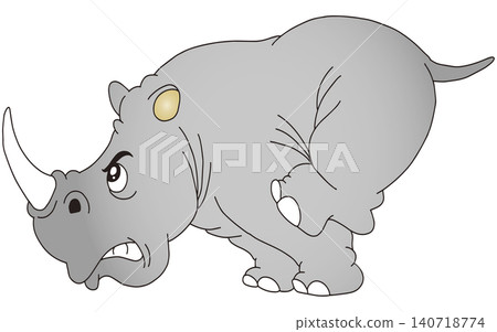 手繪動物插畫 ☆ 犀牛 手繪動物插畫 ☆ 犀牛 140718774