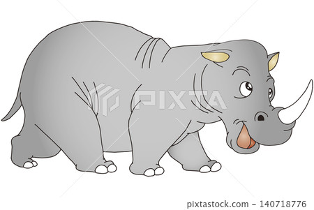 手繪動物插畫 ☆ 犀牛 手繪動物插畫 ☆ 犀牛 140718776