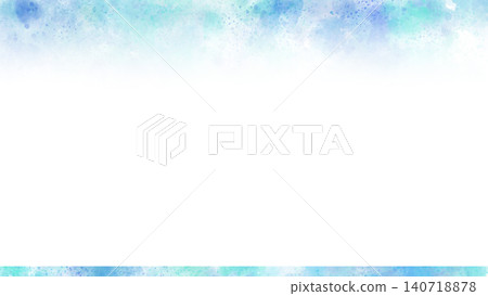 藍色水彩漸層邊框 藍色水彩漸層邊框 140718878