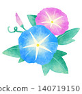Watercolor-style morning glory illustration - Summer 140719150