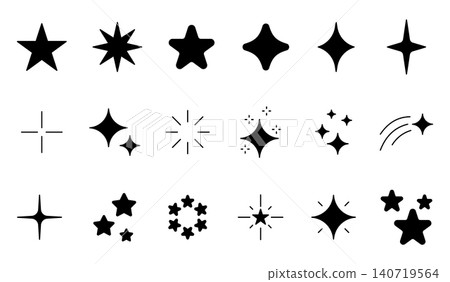 Black Sparkle Starburst Icon Set, Minimal Monochrome Twinkle and Shine Symbols, Isolated Flat Vector Magic Flash Collection for Decoration, Celestial Design and Elegant Graphic Elements Black Sparkle Starburst Icon Set, Minimal Monochrome Twinkle and Shine Symbols, Isolated Flat Vector Magic Flash Collection for Decoration, Celestial Design and Elegant Graphic Elements 140719564
