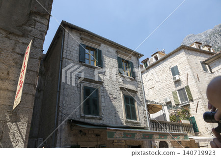Kotor, Montenegro - August 04, 2017: On one of the streets in the center of Kotor Kotor, Montenegro - August 04, 2017: On one of the streets in the center of Kotor 140719923