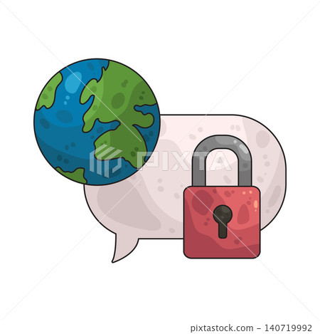 Illustration of Global Communication Security Illustration of Global Communication Security 140719992