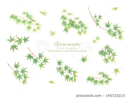 手繪藍色楓葉背景的向量圖。 手繪藍色楓葉背景的向量圖。 140720223