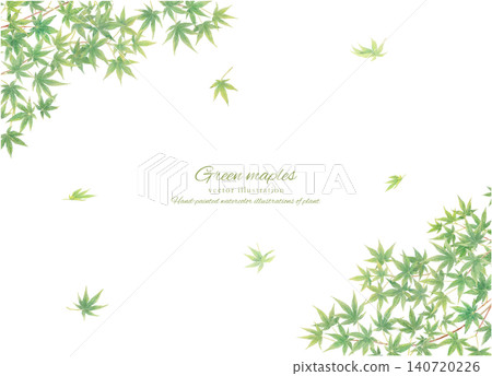 手繪藍色楓葉背景的向量圖。 手繪藍色楓葉背景的向量圖。 140720226