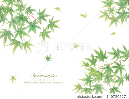 手繪藍色楓葉背景的向量圖。 手繪藍色楓葉背景的向量圖。 140720227