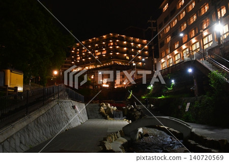夜幕下的有馬溫泉、有馬川濱水公園 140720569