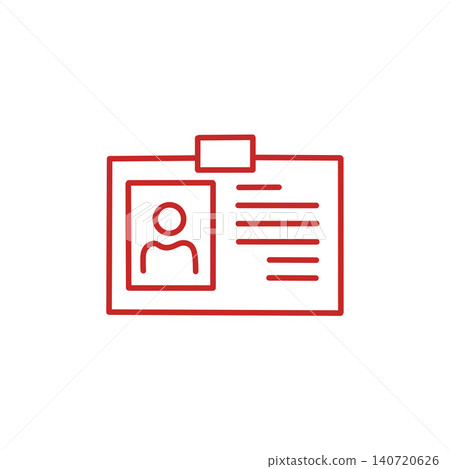 Icons for identification cards, ID cards, and employee ID cards (with person photos and name fields). Icons for identification cards, ID cards, and employee ID cards (with person photos and name fields). 140720626