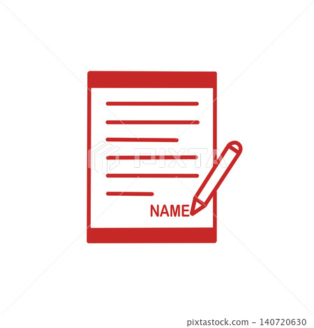 Illustration of a pencil signing a contract; signature; business resource. Illustration of a pencil signing a contract; signature; business resource. 140720630