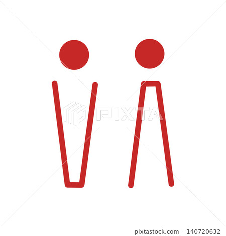 Male and female pictograms/icons - simple design with transparent background Male and female pictograms/icons - simple design with transparent background 140720632