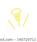 Spring illustration, spring, ribbon, line drawing, icon, simple, design 140720711
