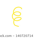Yellow spring illustration - simple, curved, design material 140720714